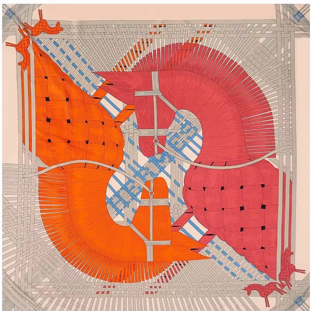 Colorful Equestrian Silk Scarf